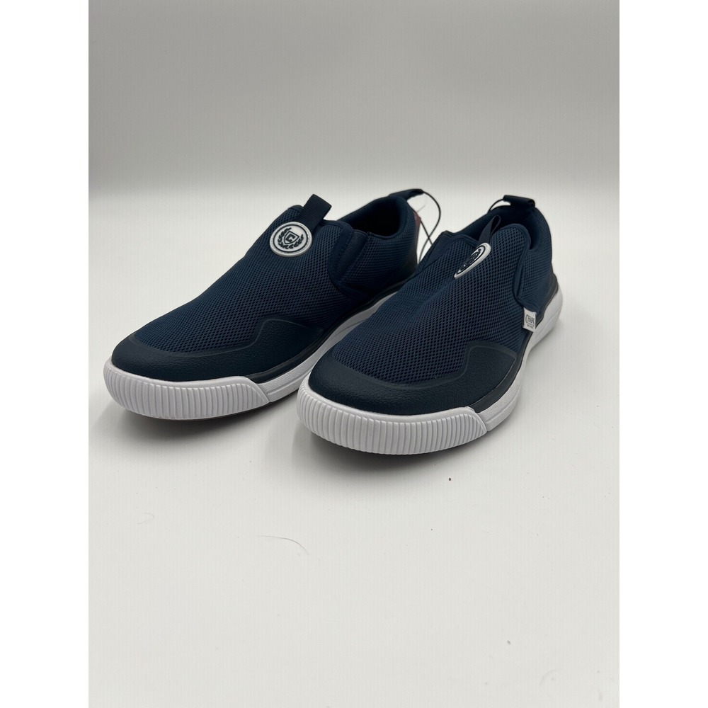 Chaps Mens Kent Twin Gore Slip On Shoes Size 9 Navy Blue Mesh Memory Foam